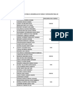 Distribucion de Grupos para El Desarrollo de Tareas y Exposicion Final