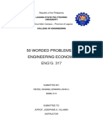 50 Worded Problems in Engineering Economy ENG'G. 317: Republic of The Philippines