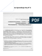 6 Revista Aprendizaje Hoy N°6 TRASFERENCIA EN EL TRATAMIENTO PSICOPEDAGOGICO