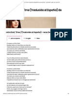 Letra de Doin' Time (Traducida Al Español) de Lana Del Rey - LaLetraDe - Letras de Canciones PDF