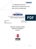 A Comparitive Study of "Product Penetration and Digitalization" by HDFC Bank in Chandigarh