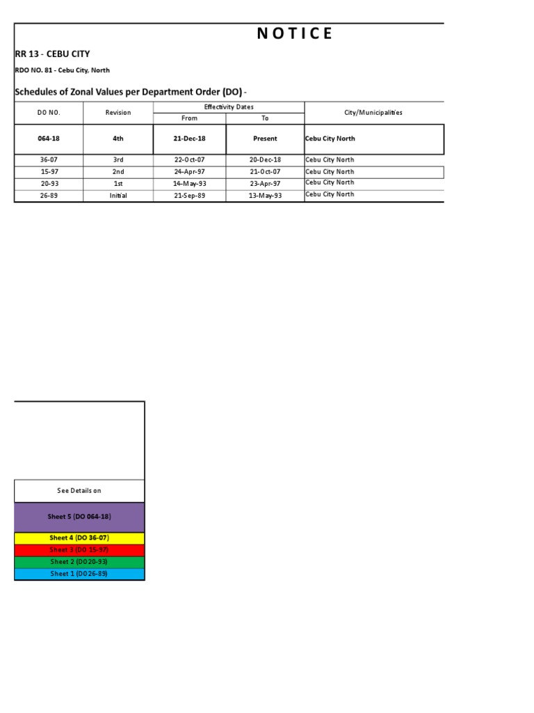 Cebu City North Zonal Values 2024 | PDF | Cebu | Condominium