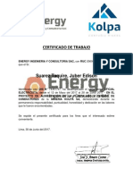 Certificado de Trabajo de Energy