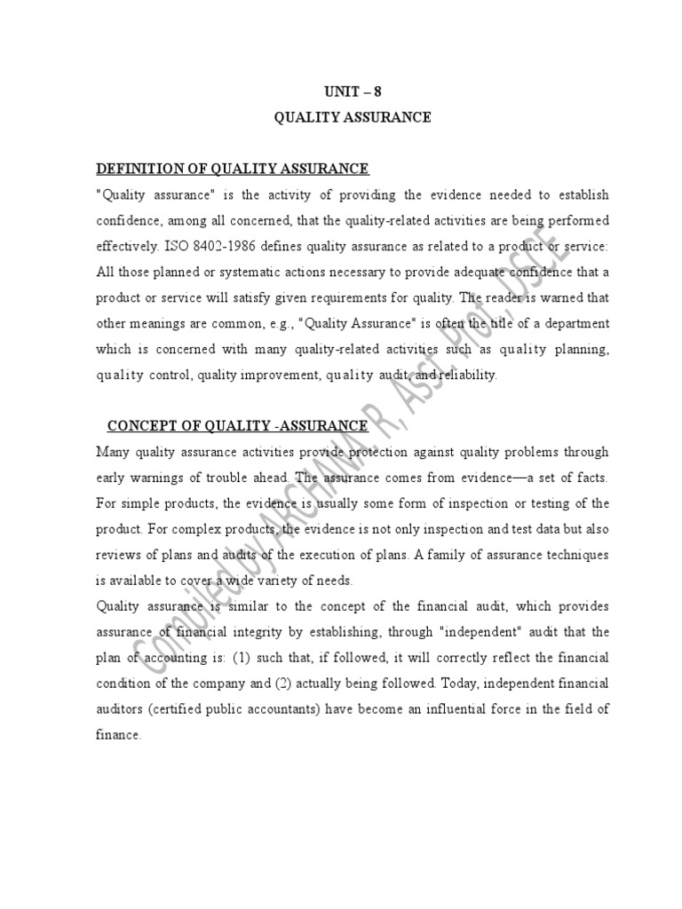 Understanding Quality Assurance Basics | PDF | Quality Assurance | Audit