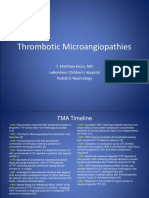 Thrombotic Microangiopathies: T. Matthew Eison, MD Lebonheur Children'S Hospital Pediatric Nephrology