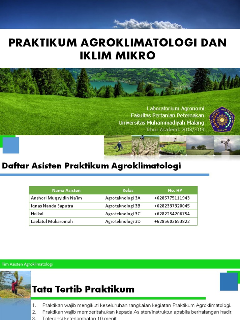Laporan Praktikum Agroklimatologi Dan Iklim Mikro | PDF