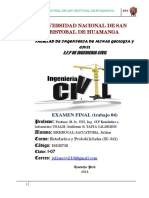 Examen Final de Estadistica Ing Civil