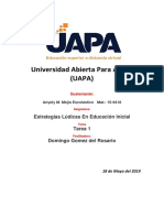 Estrategias Lúdicas en Educación Inicial. Tarea 1