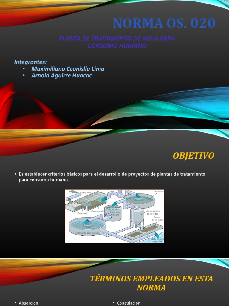 Norma OS. 020: Tratamiento de Agua Potable | PDF | Agua potable | Agua