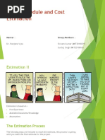 Effort Schedule and Cost Estimation