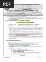 Louisiana Department of Public Safety and Corrections Office of State Police Louisiana Concealed Handgun Permit Application Packet