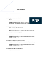 CURRENT ISSUES IN SYNTAX Course Outline