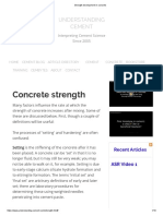 Strength Development in Concrete