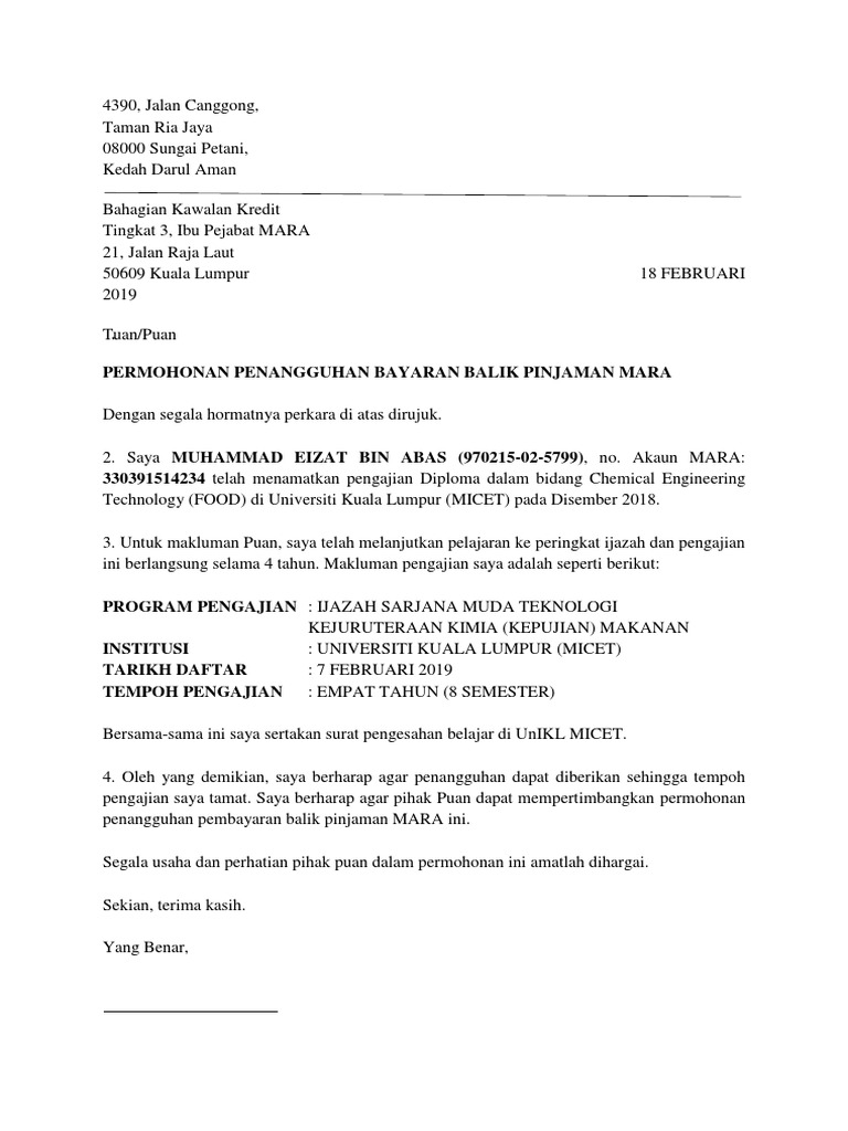 Cara Buat Surat Mara