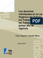 Los Derechos Individuales en La Ley Orgánica Del Trabajo, Los Trabajadores y Las Trabajadoras: Primer Año de Vigencia