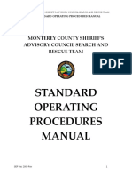 Standard Operating Procedures Manual: Monterey County Sheriff'S Advisory Council Search and Rescue Team