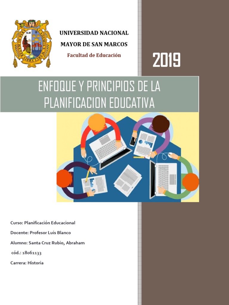 Enfoque y Principios de La Planificación Educativa | PDF ...