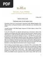 Mahinda Rajapaksa-Speech On 10th Anniversary of War Victory 2019