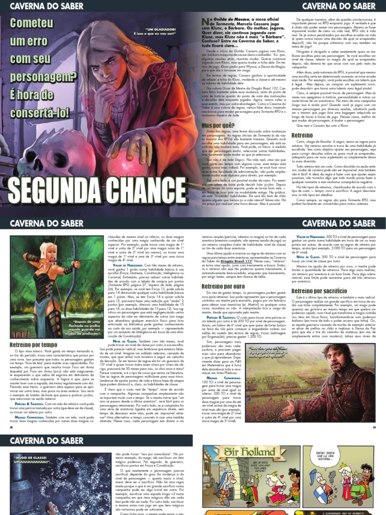 Caverna Do Saber - Segunda Chance (Retreinamento) | PDF | Jogos de RPG ...