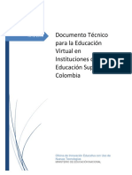 Doc Técnico para La Educación Virtual en Las IES en Colombia PDF