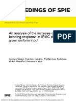 Proceedings of Spie: An Analysis of The Increase of Bending Response in IPMC Dynamics Given Uniform Input