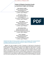 A Numerical Model of Philippine Population Growth: Child Policy, Quantitative Insights and Challenges