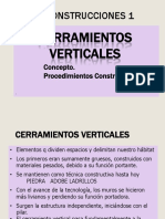 Construcciones 1: Cerramientos verticales