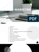 E-Marketing: Presented By: Ahmaine Salah Eddine Aamou Salim