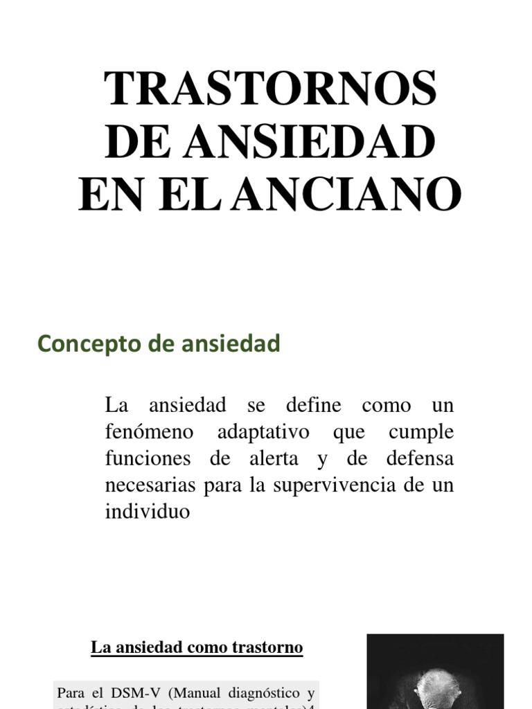 Trastornos de Ansiedad en Ancianos | PDF | Ansiedad | Trastorno de ansiedad