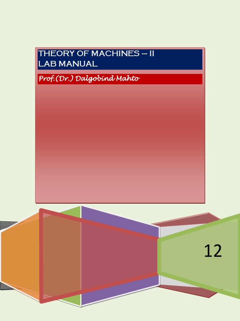 Theory of Machines II Lab Manual PDF Rotation Around A Fixed Axis
