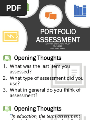Portfolio Assessment