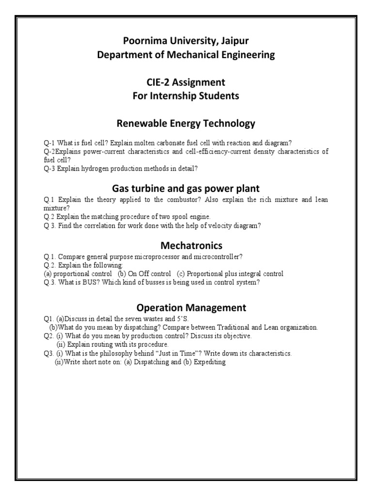 CIE 2 Assignment | PDF | Computers | Technology & Engineering