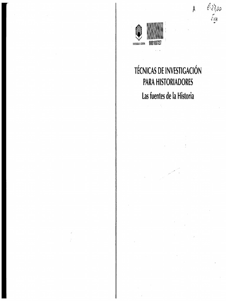 Francisco Alía Miranda Técnicas de Investigación para Historiadores PDF