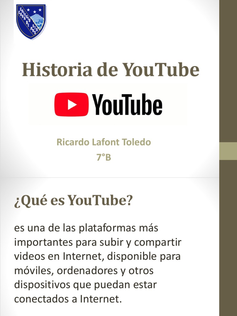 Origen y evolución de YouTube | PDF