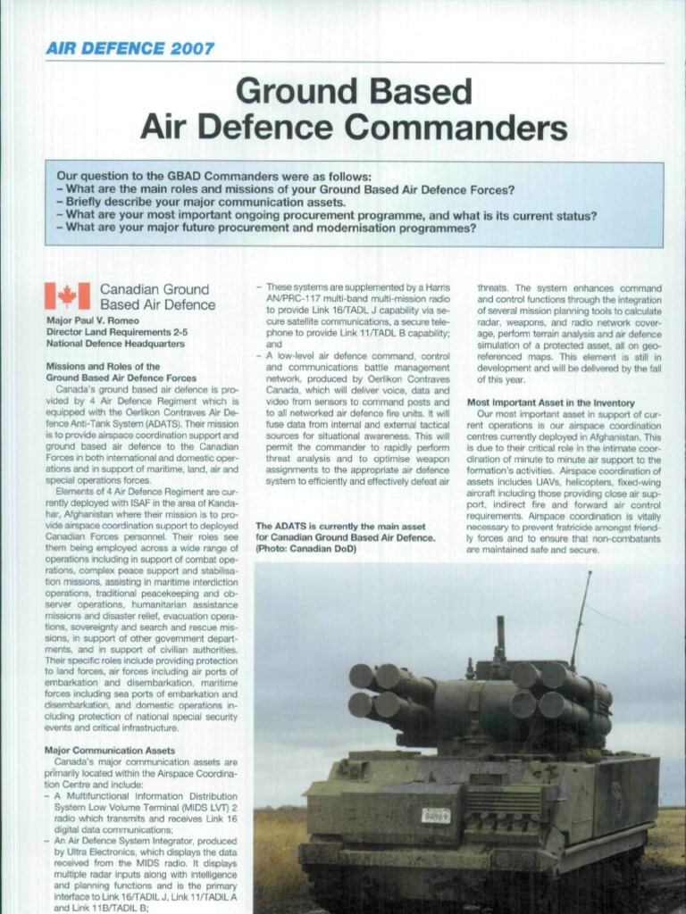 Canada’s Ground Based Air Defence Overview | PDF | Anti Aircraft ...