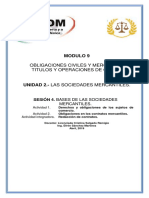 Modulo 9: Obligaciones Civiles Y Mercantiles, Titulos Y Operaciones de Crédito