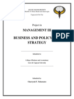 Management Iii - Strategig Management