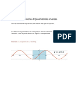 Las Funciones Trigonométricas Inversas