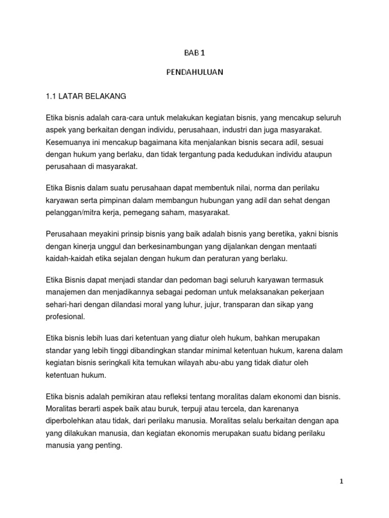 2 Dampak Dan Implikasi Bisnis Yang Beretika Docx