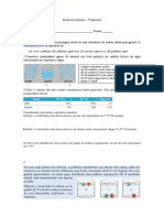 Avaliação de Ciências 9º Ano 1º Bimestre