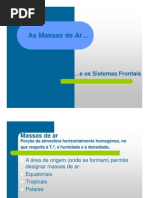As Massas de Ar- perturbação frontal