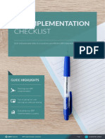 Erp Implementation Checklist PDF