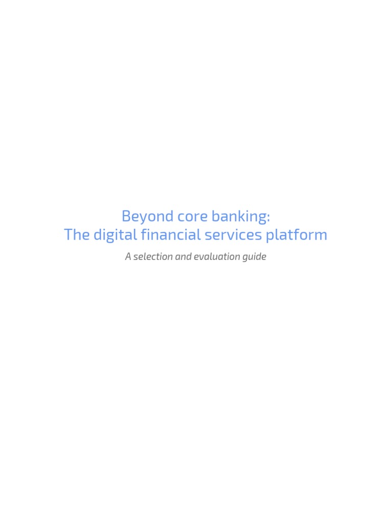 Digital Financial Services Platform Guide | PDF | Cloud Computing ...