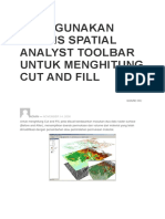 Menghitung Cut and Fill Menggunakan Spatial Analisys