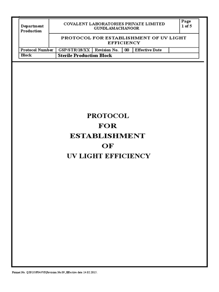 UV Light Efficacy Test PDF Ultraviolet Chemistry