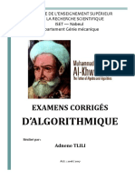 Examens Corriges Dalgorithmique PDF