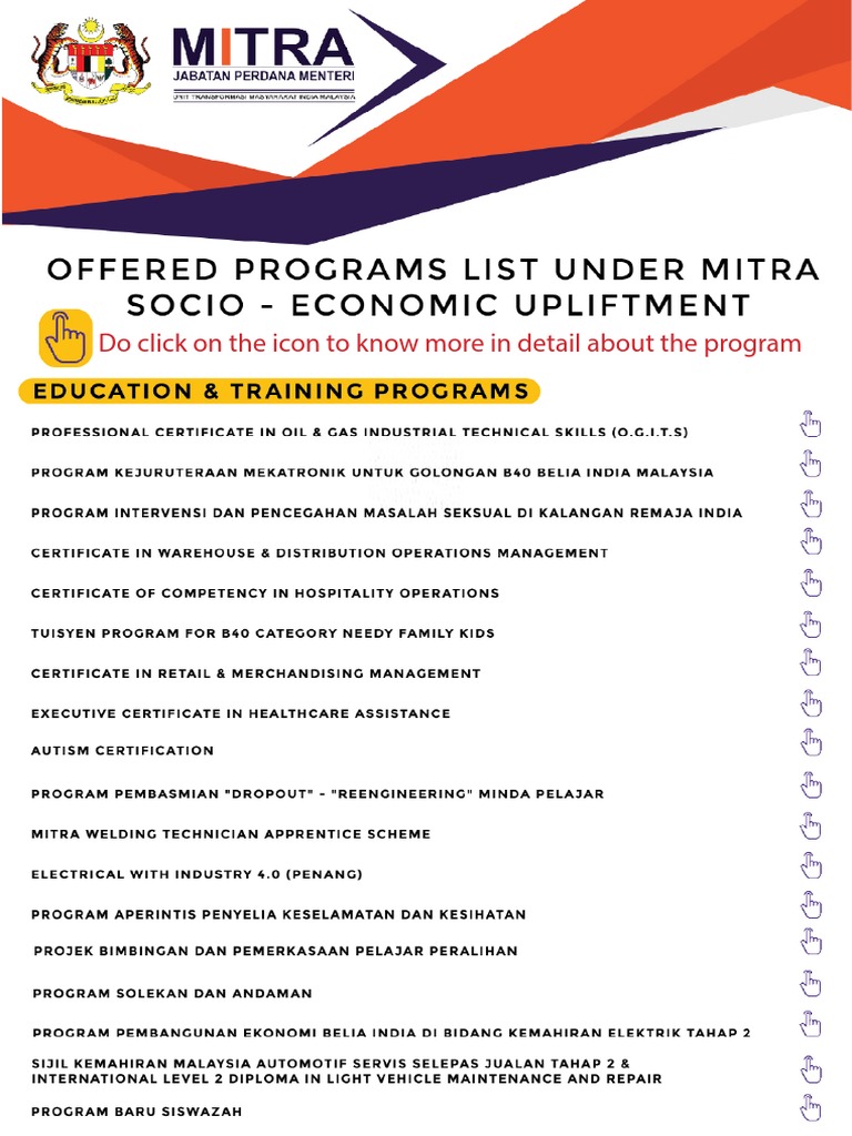 MITRA Program Calendar 2019 | PDF