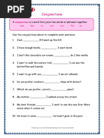 Grade 3 Grammar Worksheets Conjunctions5