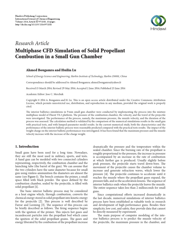 Multiphase CFD Simulation of Solid Propellant | PDF | Gun Barrel ...