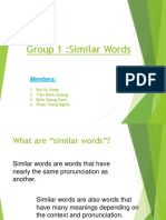 Group 1:similar Words: Members